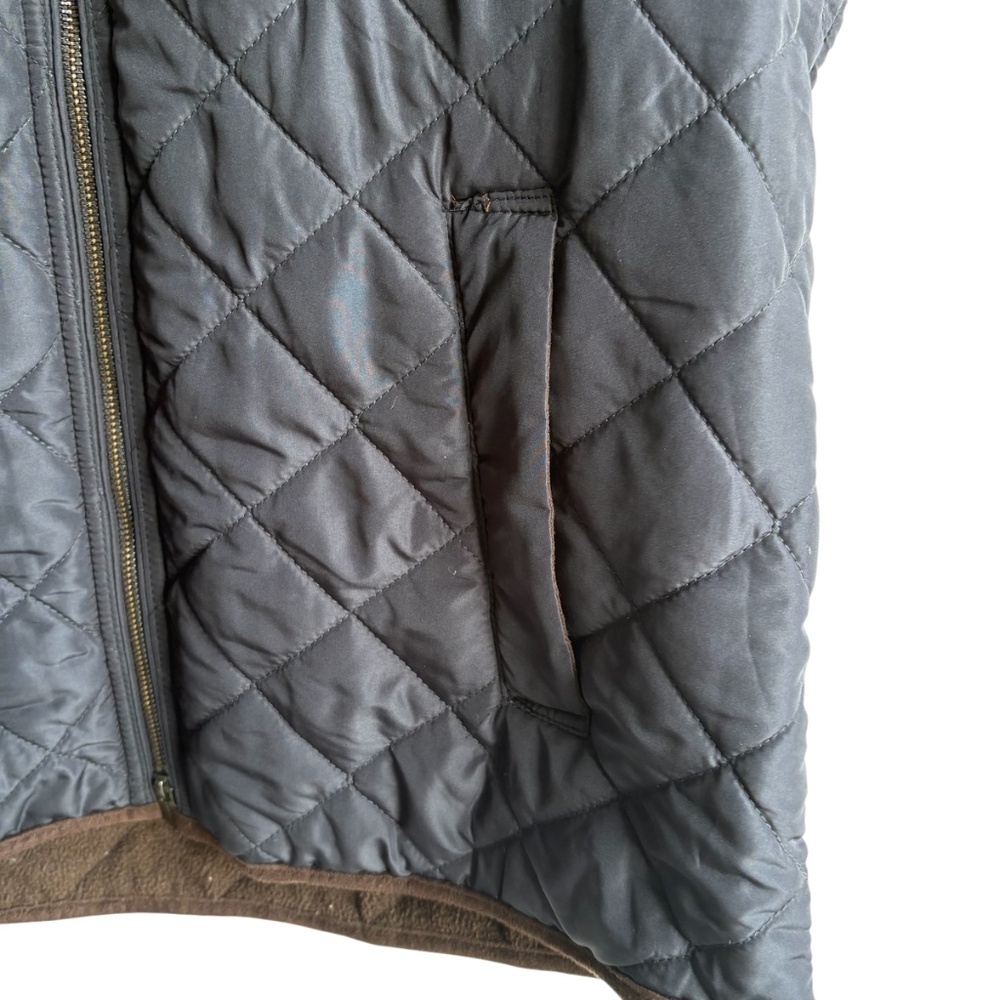 Magaschoni Quilted Puffer Vest Navy Women's Size Large Full‎ Zip - Picture 3 of 8